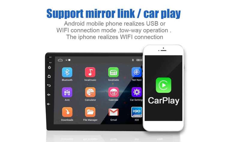 Universal 9inch Android Navigation Carplay/Android Auto Bluetooth Touch