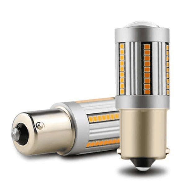 CANBUS - 1156 LED Turn Signal Indicator Bulbs with White Color Set of 2