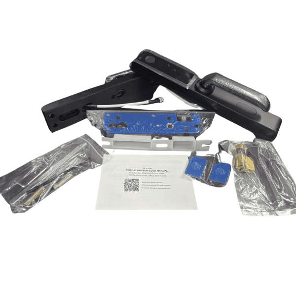 Smart Biometric Door Lock 2024 Model Aluminium Doors - Black Right