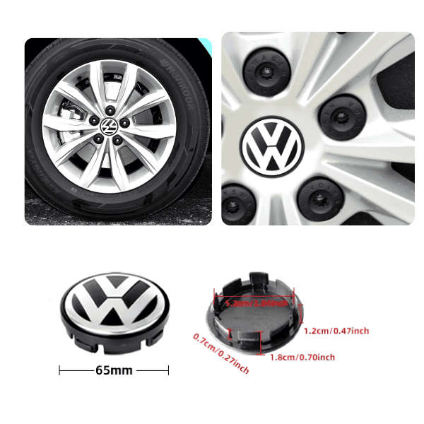 New style slim VW Center Hub Cap 56mm - 5H0601171