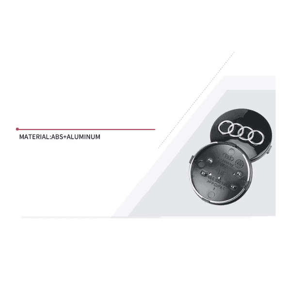 Audi 68mm Wheel Cap Hub - Black 8D0601170