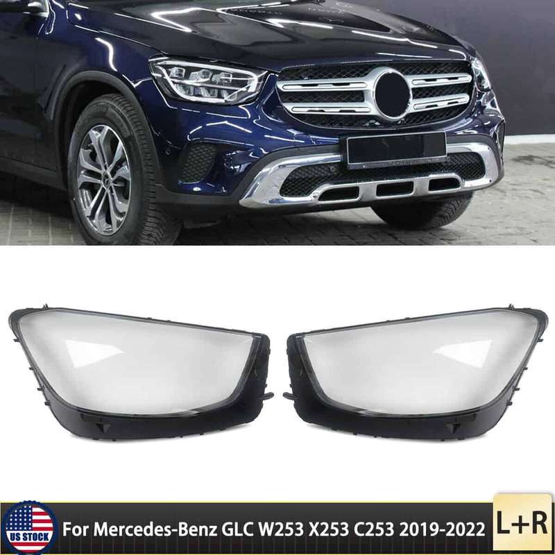 Mercedes Benz GLC W253 19-22 Headlight Replacement Lens WITH LOGO A2539068201DDZ - Left side