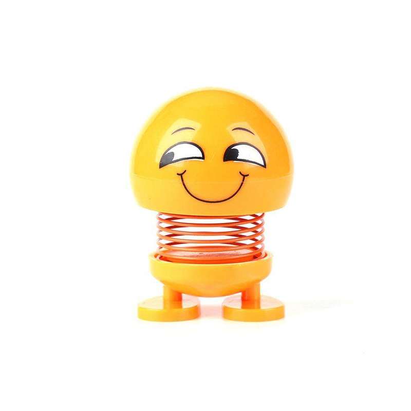 Emoji Spring Shaking Head Car Ornament Figure Dashboard Decoration Indoor Bounce Toy Doll Accessorie
