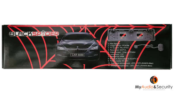 22-118 BLACKSPIDER LICENSE PLATE CAMERA WITH PDC SENSORS