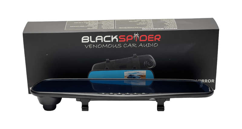 Blackspider BS604DVR Rearview Mirror with DVR and Rear Camera