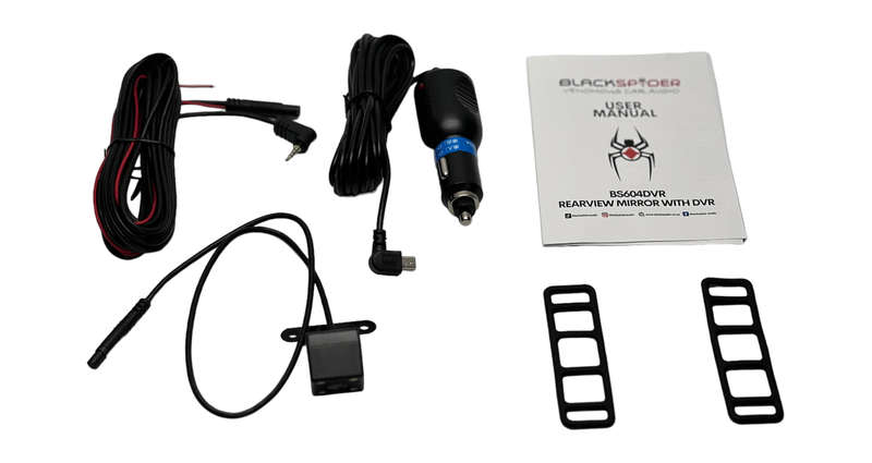 Blackspider BS604DVR Rearview Mirror with DVR and Rear Camera