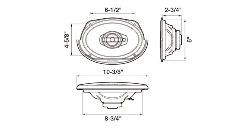 Pioneer TS-G6930F 6x9 400W 3-Way Speakers