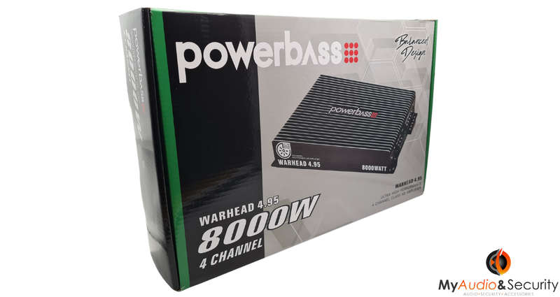 3-1193 POWERBASS WARHEAD4.95 8000W 4CH AMPLIFIER