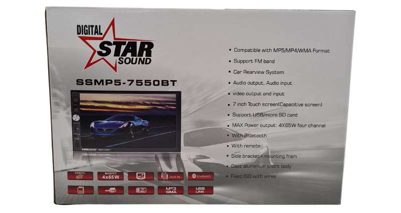 Starsound SSMP5-7550BT 7" MP5 D/Din Radio