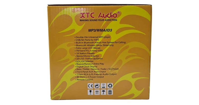 XTC Majid Media Player D/Din BT USB AUX SD Radio