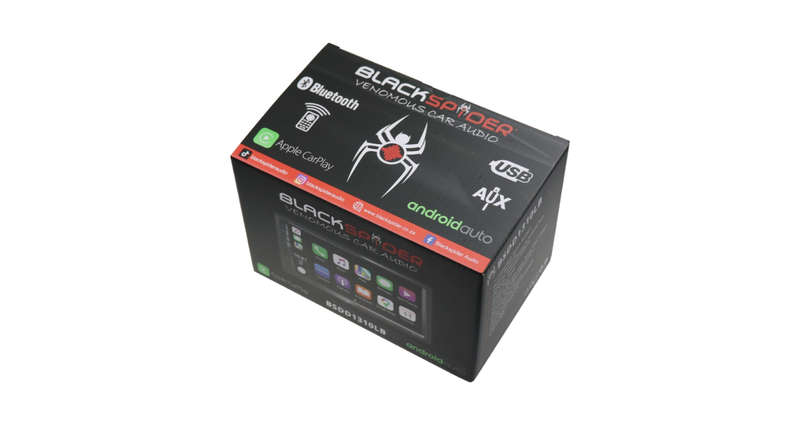 BlackSpider BSDD1310LB 2Din Bluetooth Wired Apple Carplay Android Auto Radio
