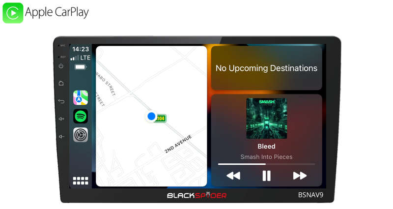Blackspider BSNAV9 9" Wireless Apple CarPlay Android Auto Radio