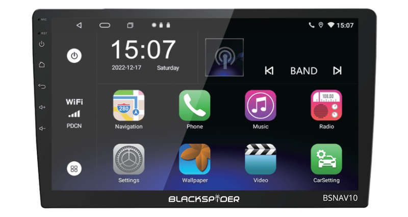 Blackspider BSNAV10 10.1" Wireless Apple CarPlay Android Auto Radio