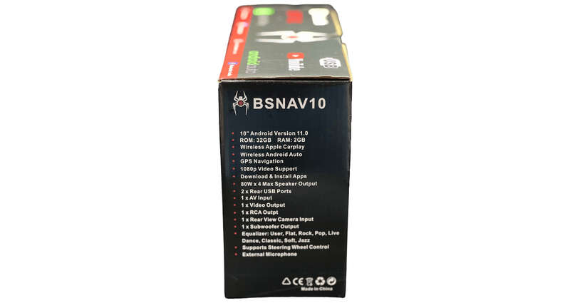 Blackspider BSNAV10 10.1" Wireless Apple CarPlay Android Auto Radio