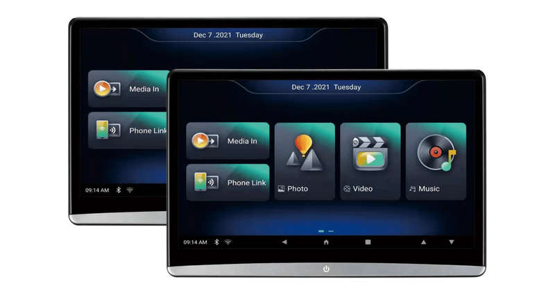 Blackspider 12.4" Android 4K Headrest HDMI USB 3G + 16G