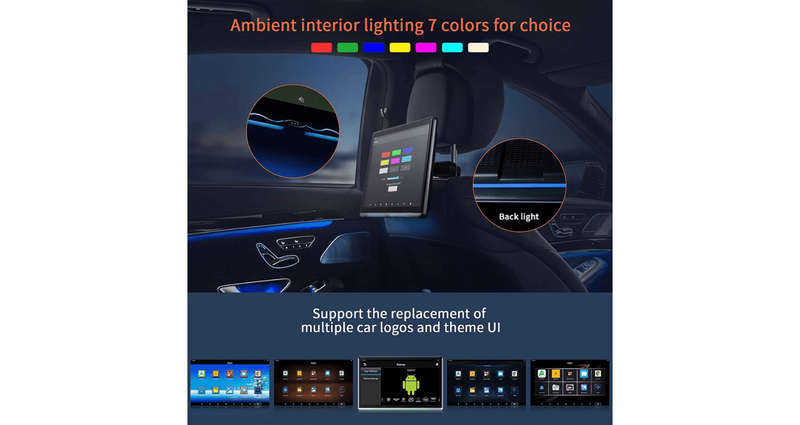 Blackspider 12.4" Android 4K Headrest HDMI USB 3G + 16G