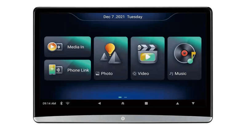 Blackspider 12.4" Android 4K Headrest HDMI USB 3G + 16G