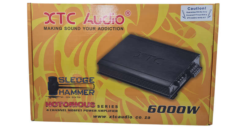XTC Sledge Hammer 6000W 4 Channel Amplifier