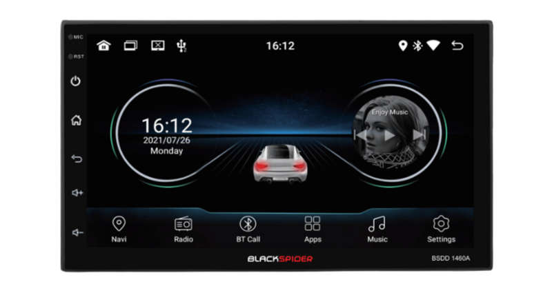 Blackspider BSDD1460LB 2Din Wireless Apple CarPlay Android Auto Radio Long Base