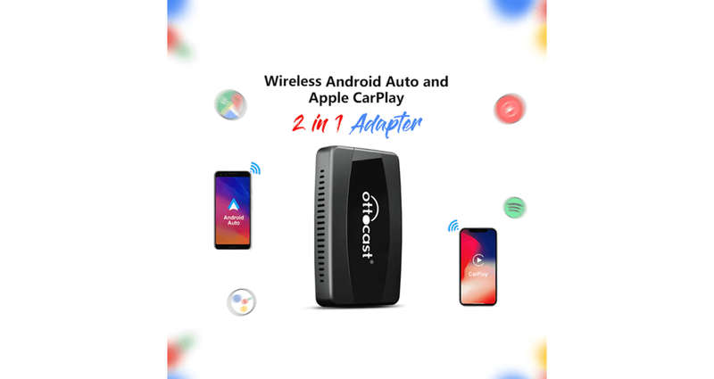 Ottocast U2-X Wireless CarPlay/Android Auto 2 in 1 Adapter