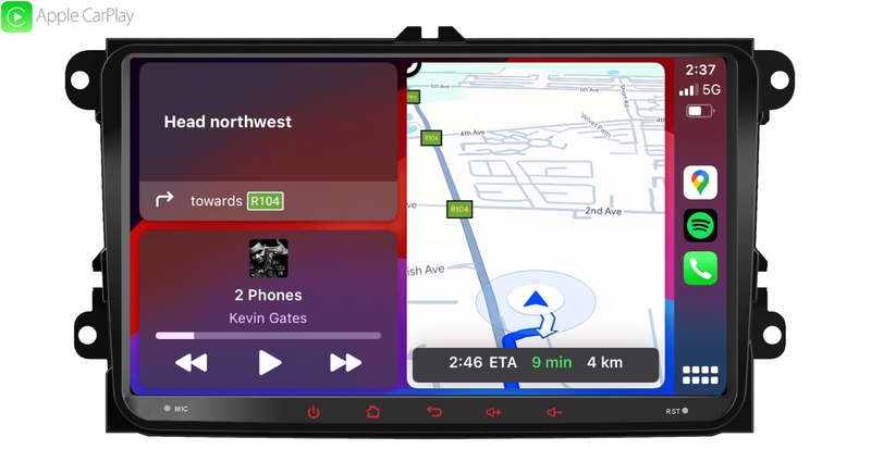 Blackspider BSVW9A Golf 5/6 Wireless Apple CarPlay Android Auto Radio
