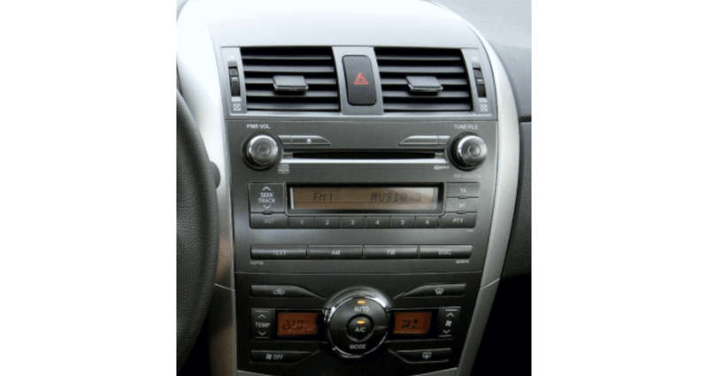 Toyota Corolla Silver 9" Trimplate 2008-2010