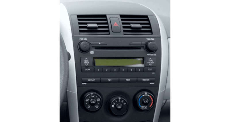 Toyota Corolla Black 9" Trimplate 2008-2010
