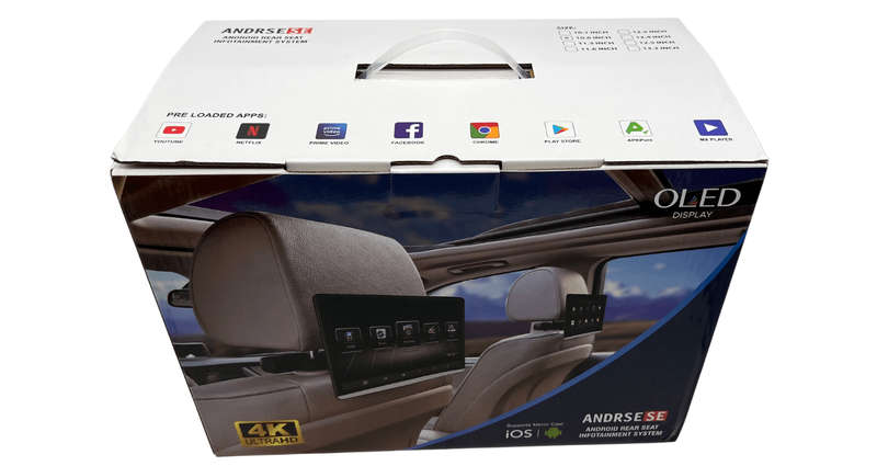 Blackspider 10" Android 4K Headrest HDMI USB 3G + 16G