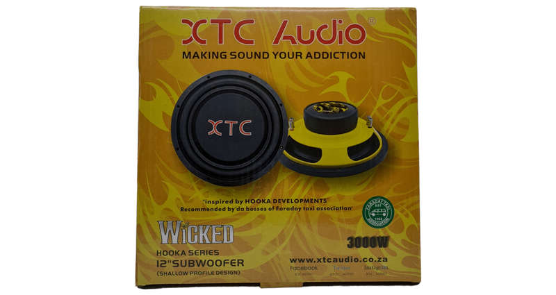 XTC Wicked12DVC4 12 3000W 4 Ohm Shallow Subwoofer