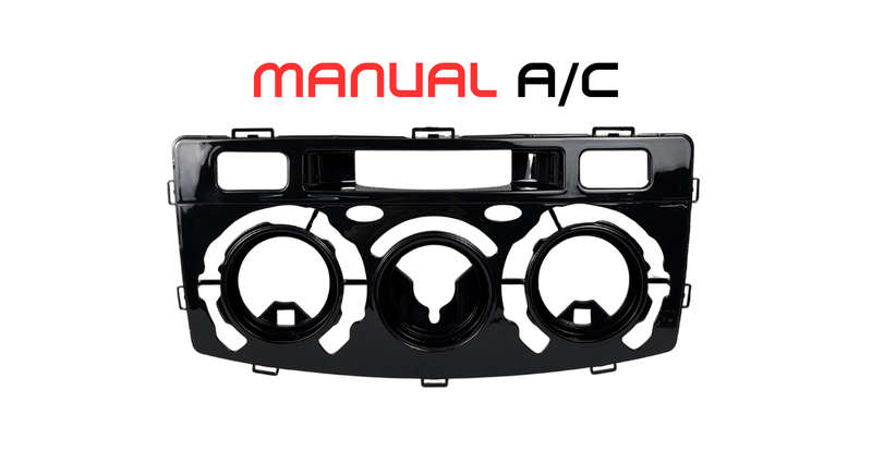 Toyota Fortuner Hilux Auto and Manual AC 9" Trimplate 2005+ with SWC Harness