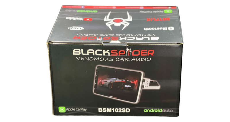 Blackspider BSM102SD 10.1" Wireless Apple CarPlay and Android Auto 1Din Rotate Radio