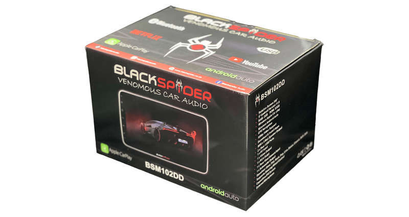 Blackspider BSM102DD 10.1" Wireless Apple CarPlay and Android Auto 2Din Rotate Radio