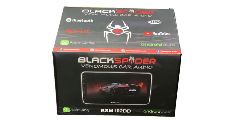 Blackspider BSM102DD 10.1" Wireless Apple CarPlay and Android Auto 2Din Rotate Radio