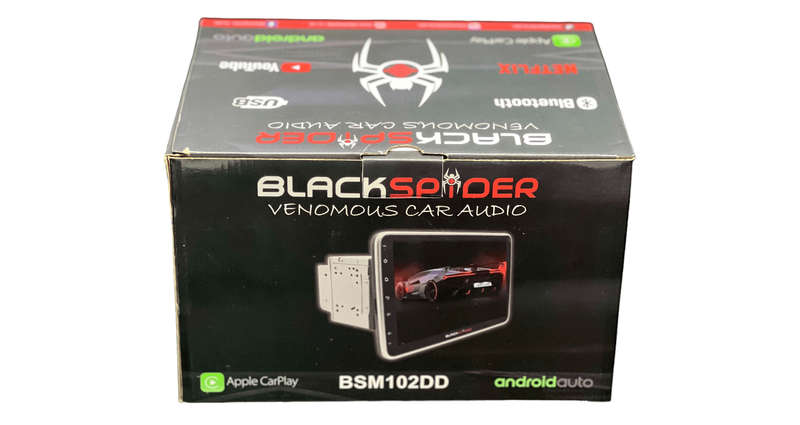 Blackspider BSM102DD 10.1" Wireless Apple CarPlay and Android Auto 2Din Rotate Radio