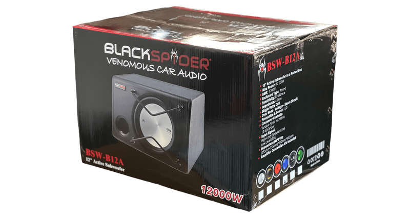 Blackspider BSW-B12A 12" 12000W Active Subwoofer in a Ported Box