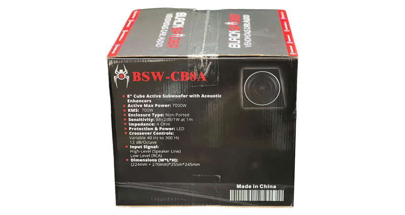 Blackspider BSW-CB8A 8" 7000W Cube Active Subwoofer