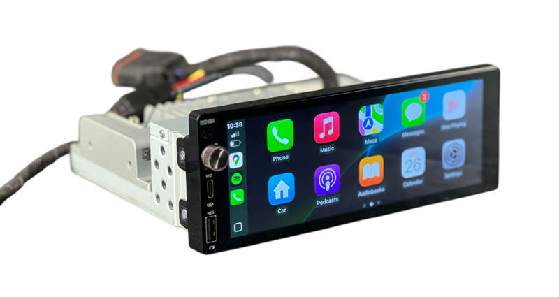 BlackSpider BSDD1686A 6.86" Single Din Wireless Apple CarPlay Android Auto Radio