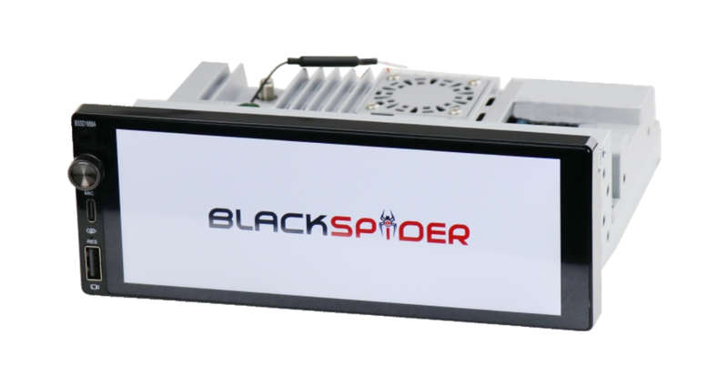 BlackSpider BSDD1686A 6.86" Single Din Wireless Apple CarPlay Android Auto Radio