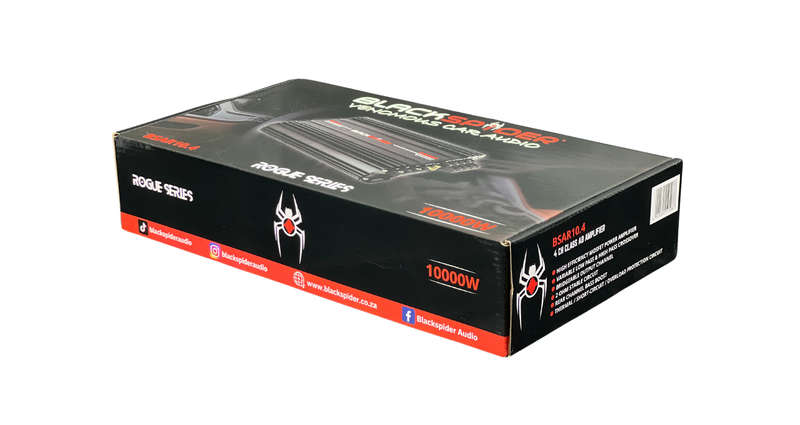 BlackSpider BSAR10.4 Rogue Series 10000W 4 Channel Amplifier