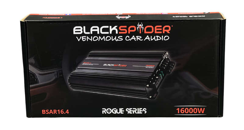 BlackSpider BSAR16.4 Rogue Series 16000W 4 Channel Amplifier