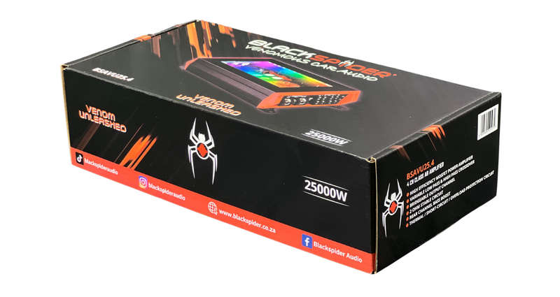 BlackSpider BSAVU25.4 Venom Unleashed 25000W 4 Channel Amplifier