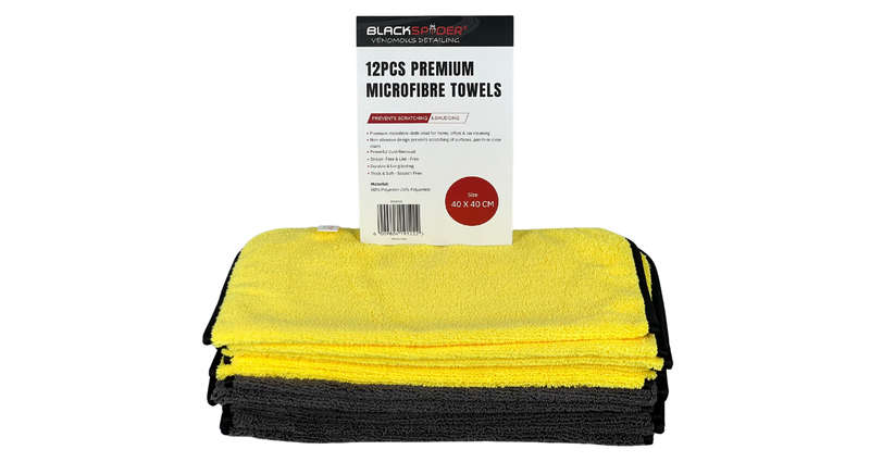 BlackSpider BSVD006 12PC Premium Microfibre Towels