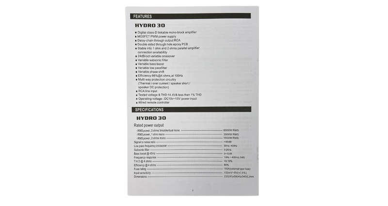 XTC Hydro30 30000W Monoblock Amplifier