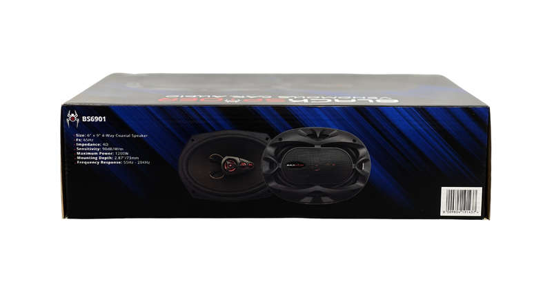BlackSpider BS6901 6x9 1200W 4-Way Coaxial Speaker