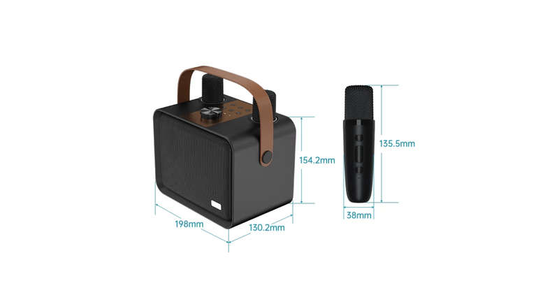 QM1 Wireless Bluetooth Karaoke Speaker with Dual Mics