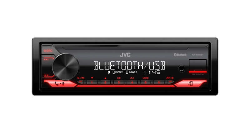 JVC KD-X282BT Single Din Radio with Bluetooth