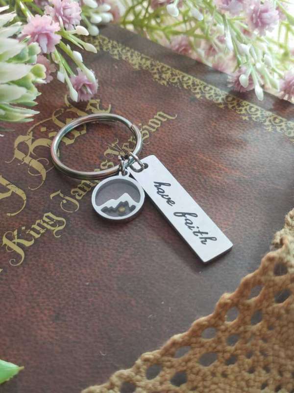 HAVE FAITH & MUSTARD SEED KEYRING