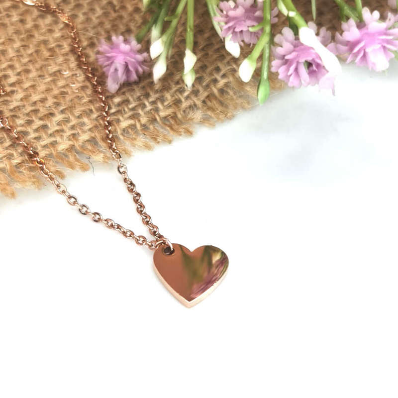 HEART NECKLACE, ROSE GOLD