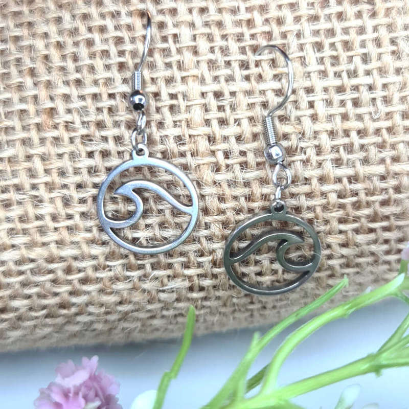 WAVE EARRINGS, ROUND