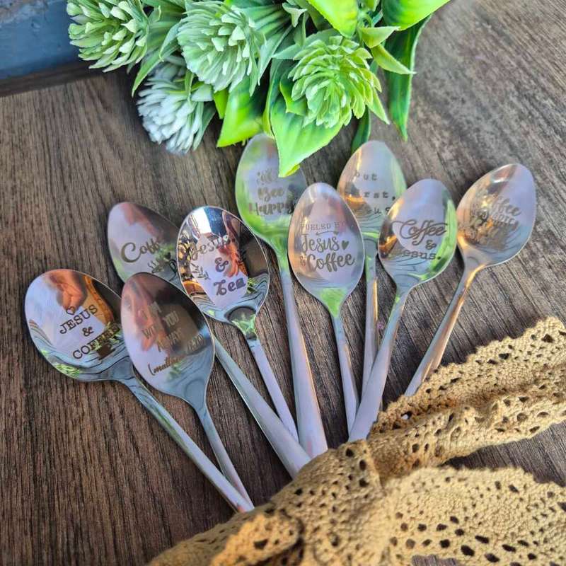 ENGRAVED PARFAIT SPOON, ASSORTED